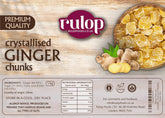Rulop Premium Crystallized Ginger - 1kg | Vegan Snack in Resealable Pouch for Baking, Cooking & Healthy Treats